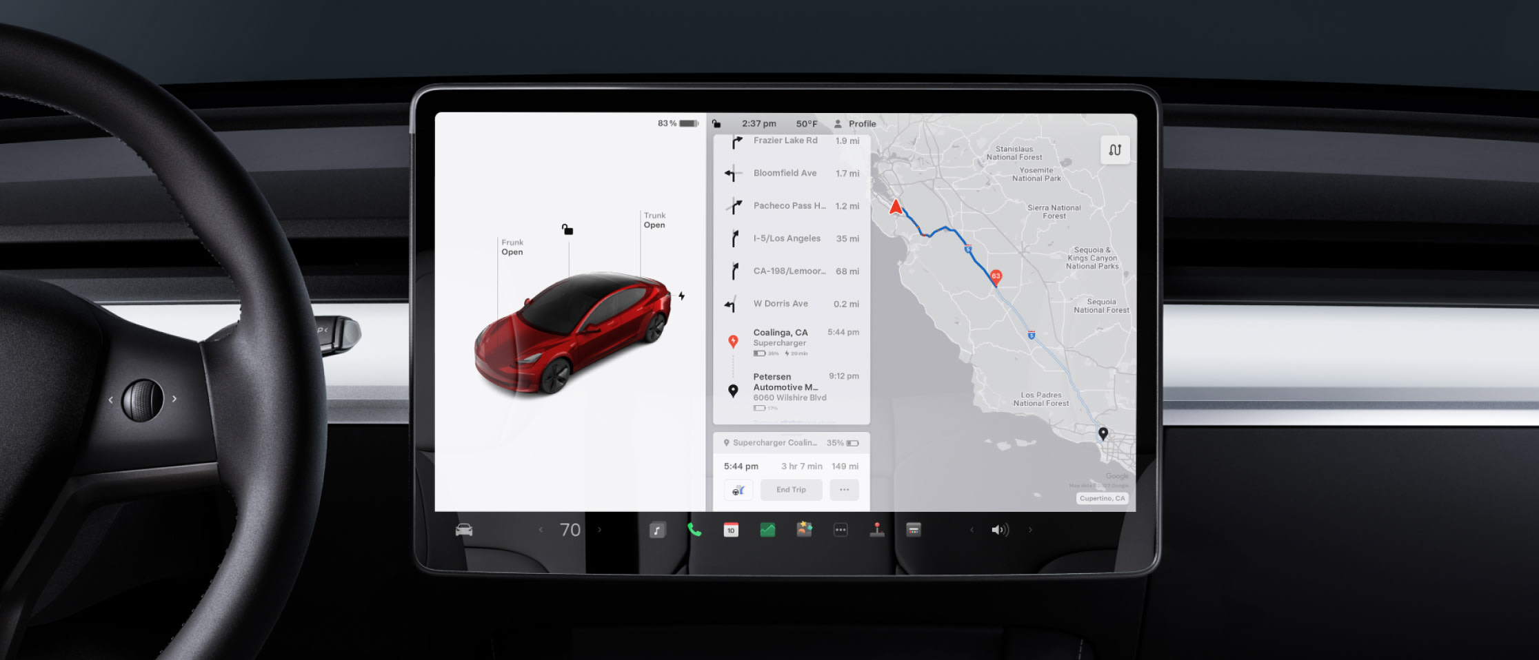 Get charging location recommendations along your route