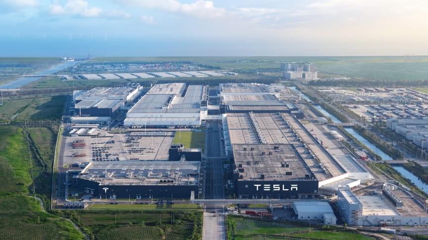 Gigafactory Shanghai drone view