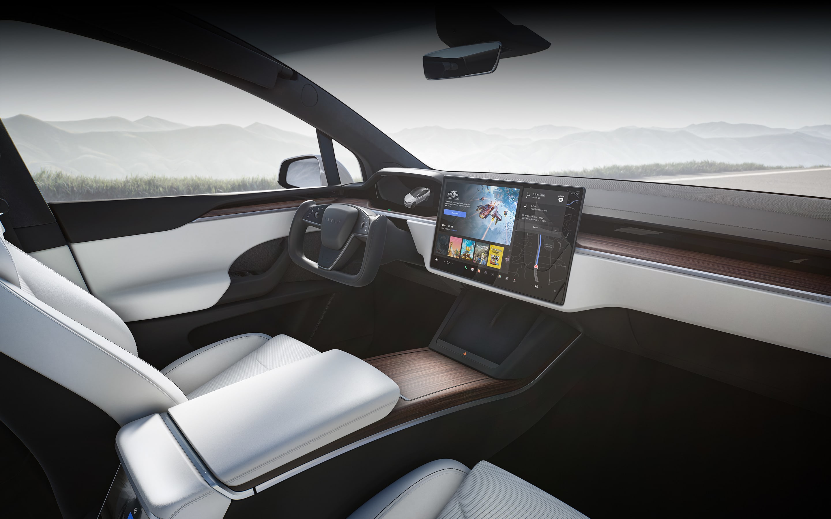 Model X White Interior Image