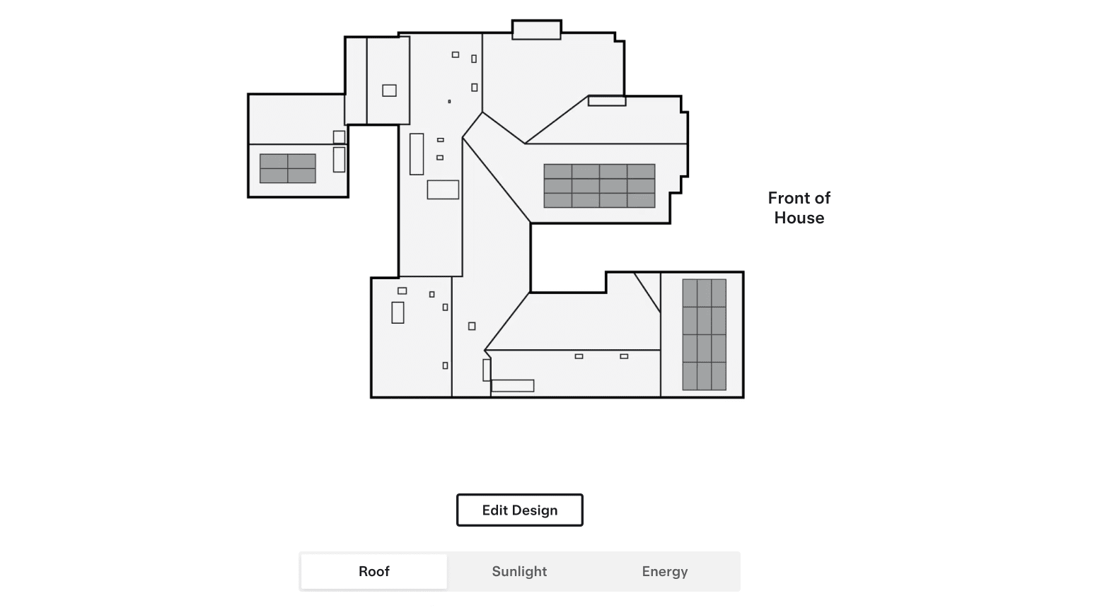 Interactive layout experience roof diagram