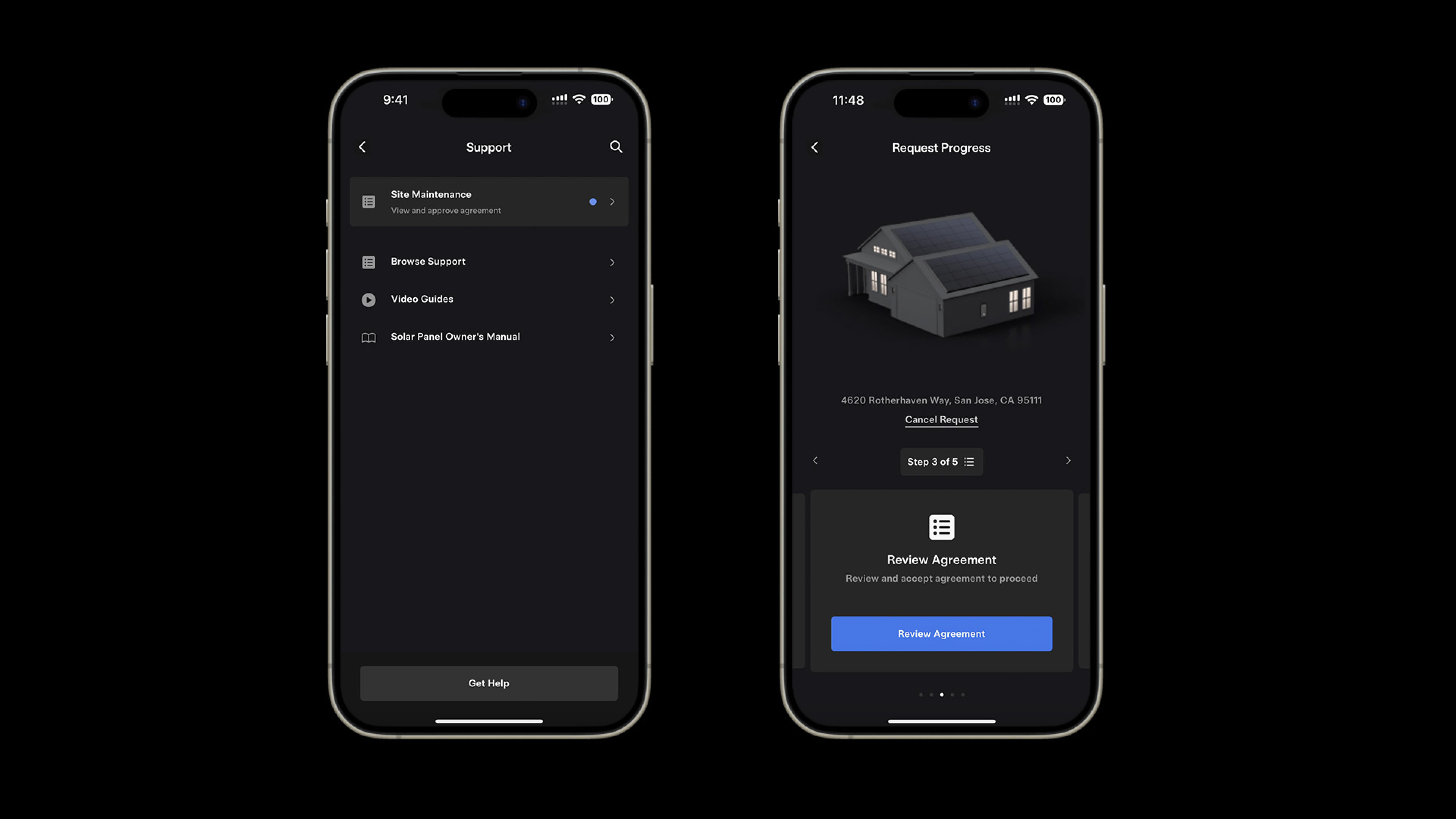Tesla App Requesting and Scheduling Service