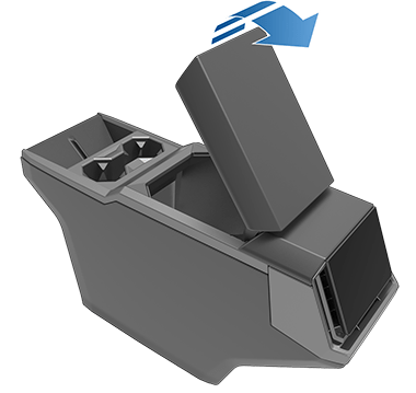 Center console in the front